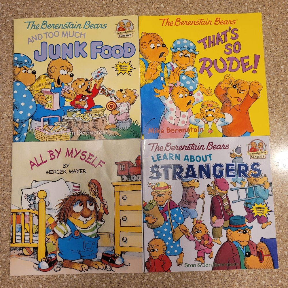3 Berenstain Bears books and 1 Mercer Mayer